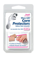 Visco-Gel Corn Cushions - Large Fabric Sleeves, Vitamin E Moisturizing, 2 Count