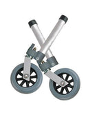 Swivel or Fixed 5-Inch Walker Wheels with Locks and Glides - 350 lbs Capacity