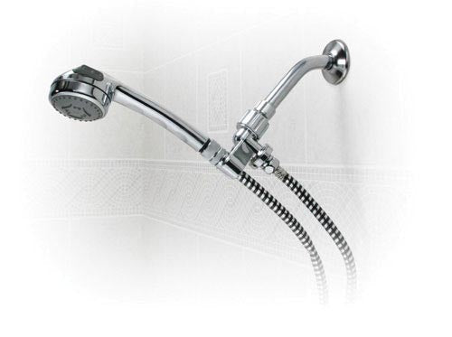 Deluxe Chrome Handheld Shower Massager - 3 Spray Settings, 84" Hose