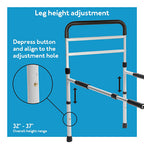 Carex Bed Assist Rail - Adjustable Height & Depth, Fall Prevention, Supports 300 lbs