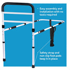 Carex Bed Assist Rail - Adjustable Height & Depth, Fall Prevention, Supports 300 lbs