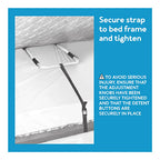 Carex Bed Assist Rail - Adjustable Height & Depth, Fall Prevention, Supports 300 lbs