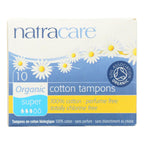 Natracare 100% Organic Cotton Tampons, Super, 10 ct (Case of 2)