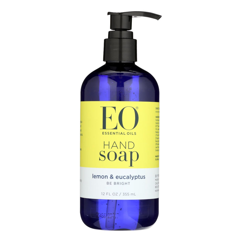 EO Liquid Hand Soap, Lemon and Eucalyptus, 12 fl oz (Case of 3)
