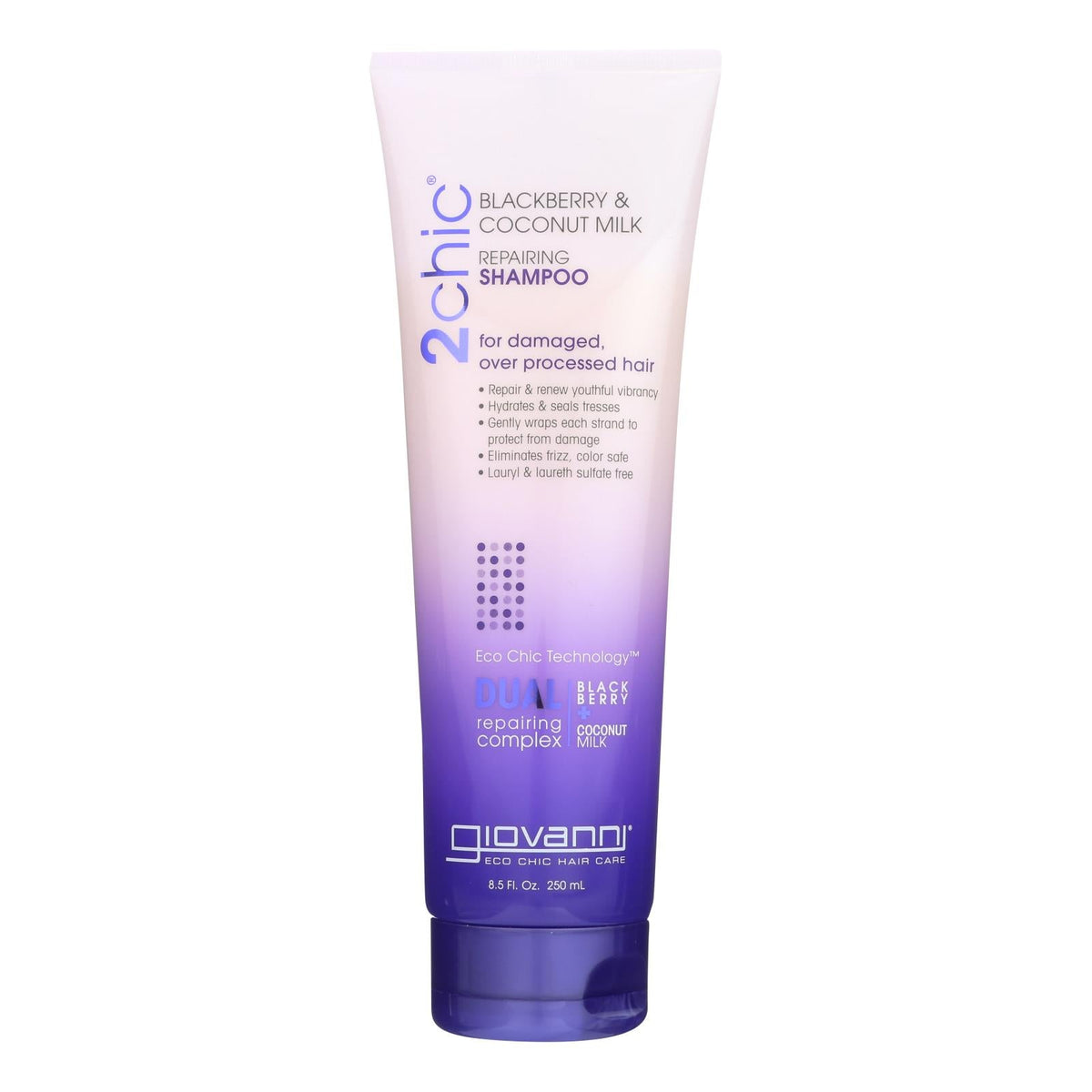 Giovanni 2chic Ultra-Repair Shampoo, Blackberry and Coconut Milk, 8.5 oz