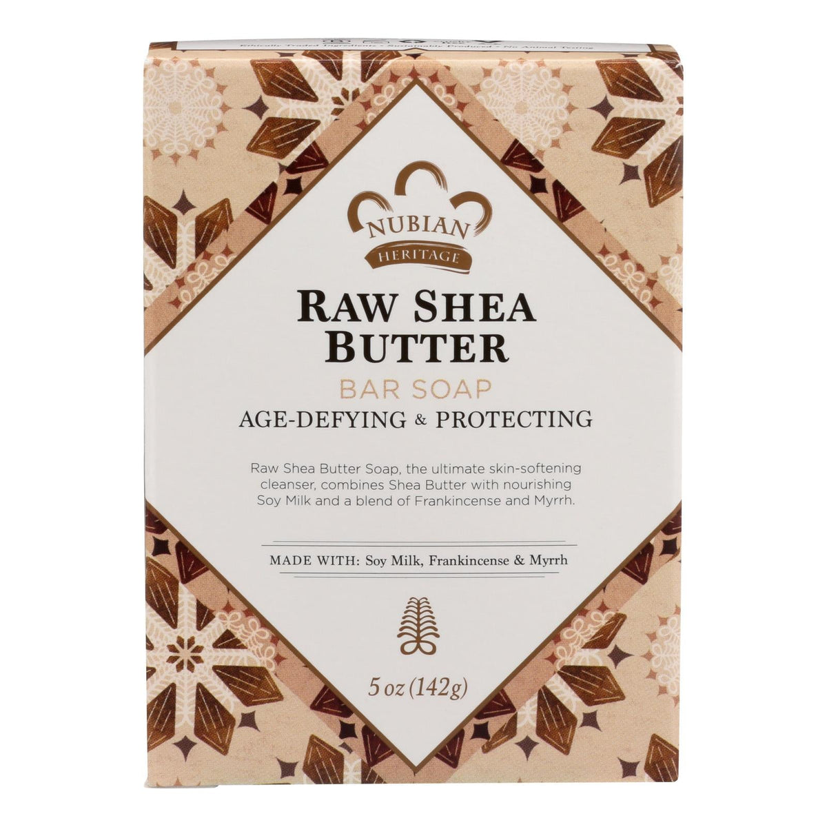 Nubian Heritage Raw Shea Butter Bar Soap, 5 oz (Case of 3)