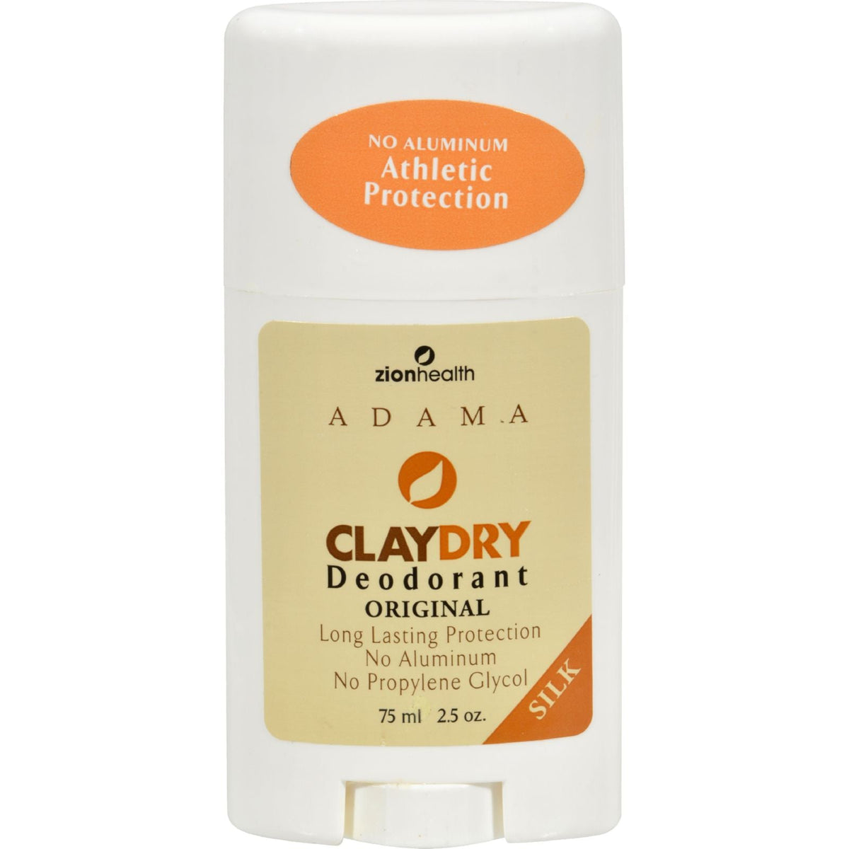 Zion Health ClayDry Silk Deodorant, Original, 2.5 oz (Case of 3)