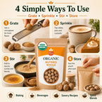 Organic Whole Nutmeg – Grate Fresh for Baking & Chai