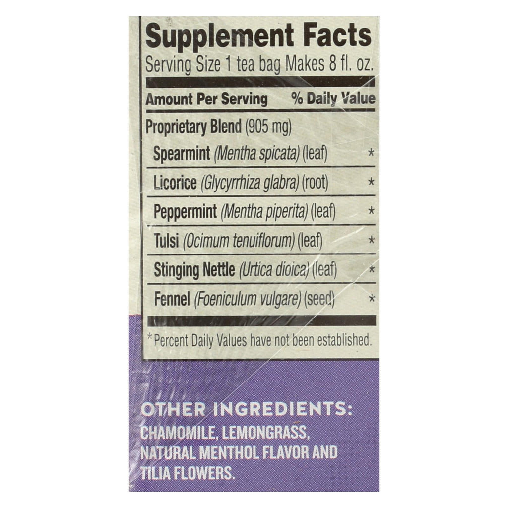 Celestial Seasonings Wellness Sinus Soother Tea, 20 ct (Case of 6)
