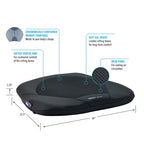 ObusForme Gel Seat – Chair & Wheelchair Cushion, Cooling Mesh, Memory Foam, 18” x 17” x 2”