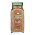 Simply Organic Five Spice Powder Seasoning Blend - Kosher, USDA Organic, Case of 6 (2.01 Oz Each) for Cooking & Baking