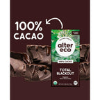 Alter Eco Organic Blackout 100% Dark Chocolate – Fair Trade Swiss Cacao, Case of 12-2.65 Oz