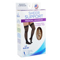 Ladies' Beige Compression Thigh High Stockings 15-20 mmHg - Moderate Support, Stay-Up Top, 3X