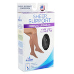 Ladies' Sheer Compression Knee Highs 20-30 mmHg - Firm Support Black