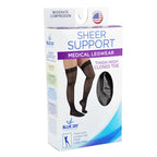 Blue Jay 20-30 mmHg Thigh High Compression Stockings - Firm Support Stay-Up Top - Large