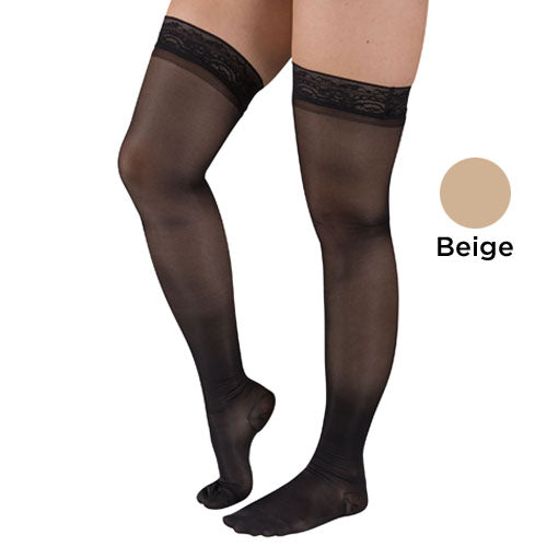 Blue Jay 20-30 mmHg Thigh High Compression Stockings - Stay-Up Top, Firm Support