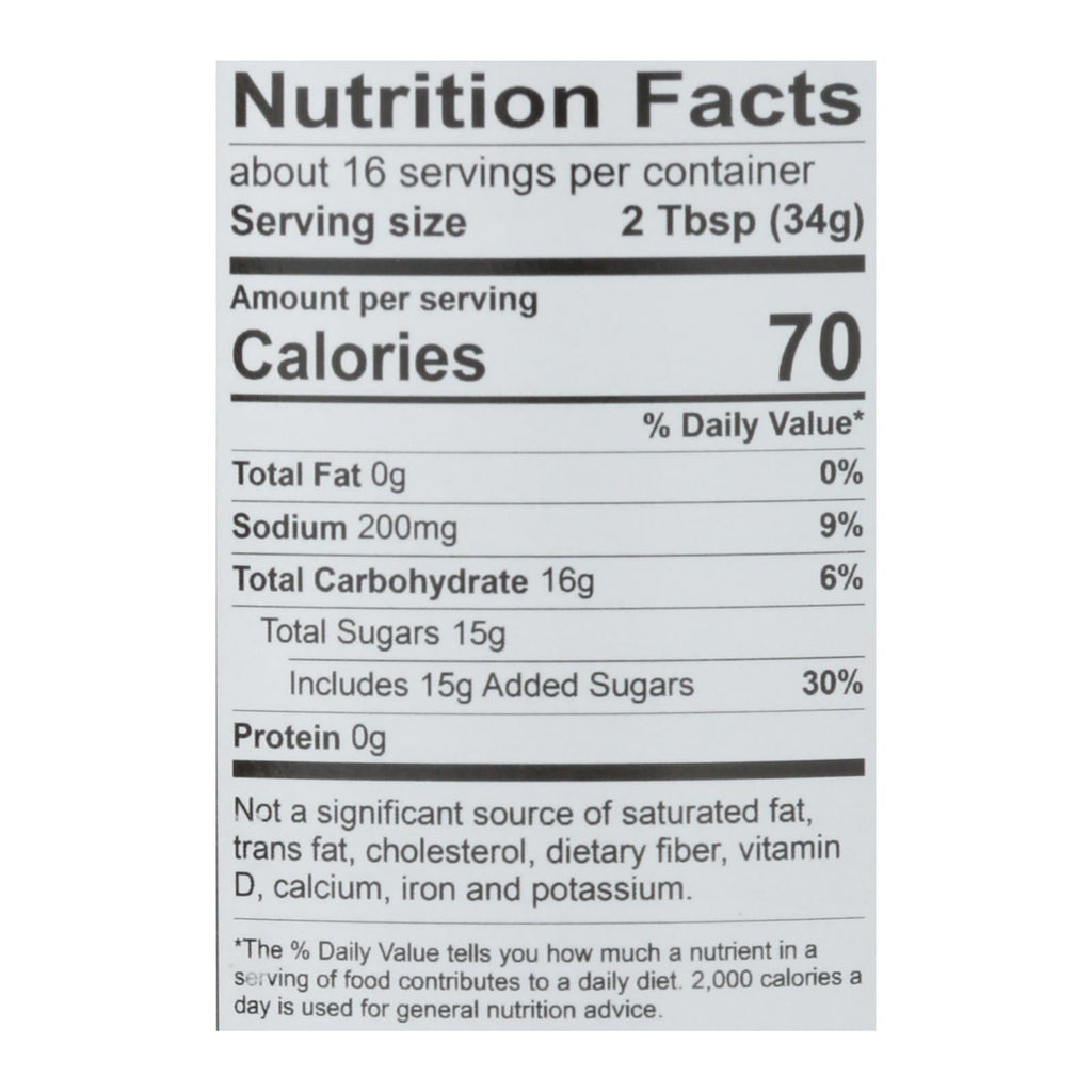 Rib Rack Sweet Honey BBQ Sauce, 19 oz (Case of 6)