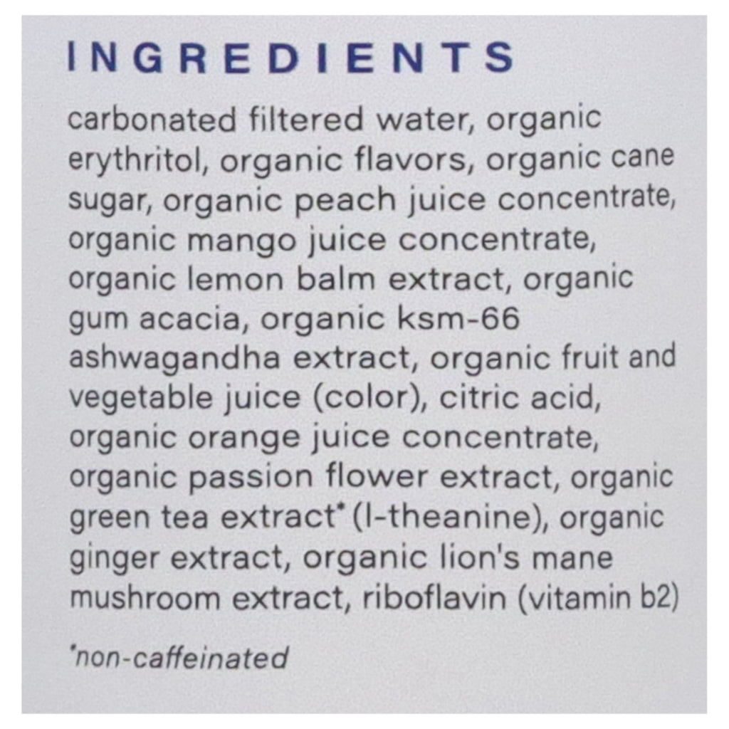 Hiyo Organic Peach Mango Seltzer, 12 fl oz (Case of 12)