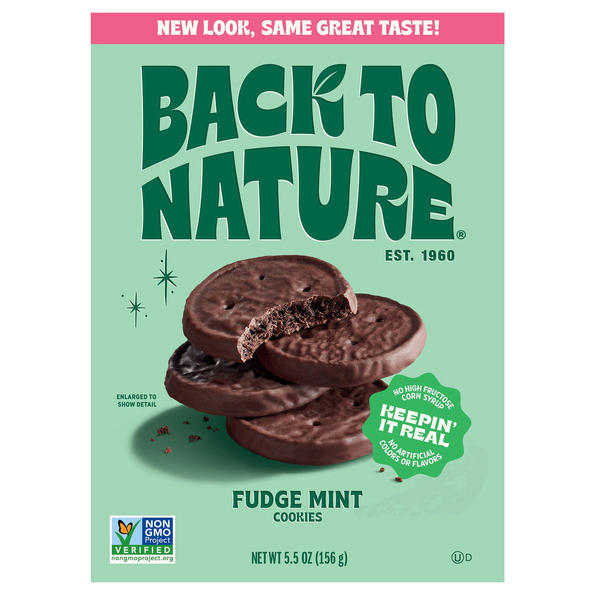 Back to Nature Fudge Mint Cookies, 5.5 oz (Case of 6)