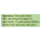 Poshi Pitted Green Olives with Basil & Garlic, 1.1 oz (Case of 10)