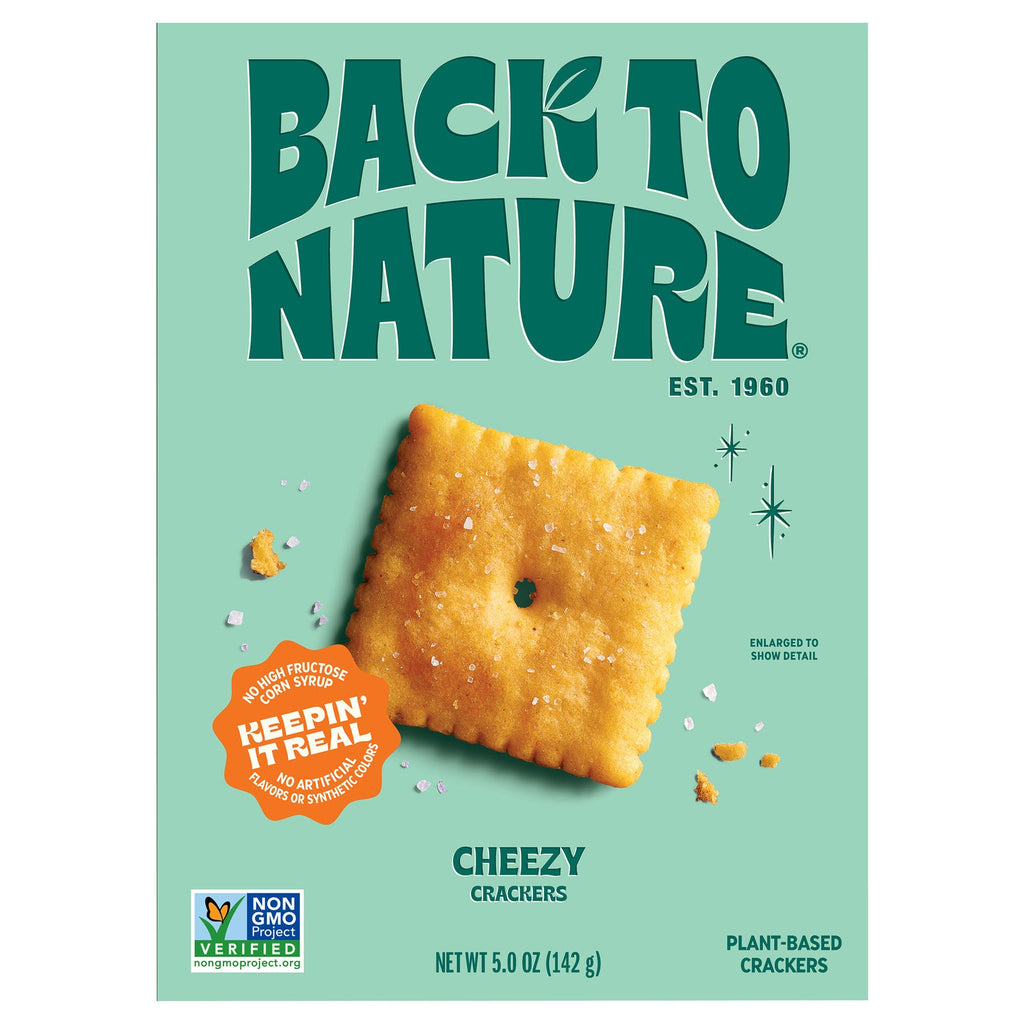 Back to Nature Cheezy Square Crackers, 5 oz (Case of 6)