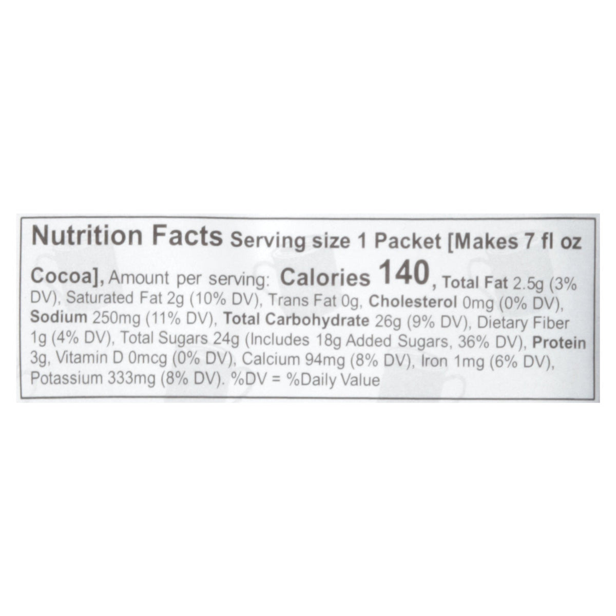 Cocoa Classics French Vanilla Cocoa Packets, 1.25 oz (Case of 12)