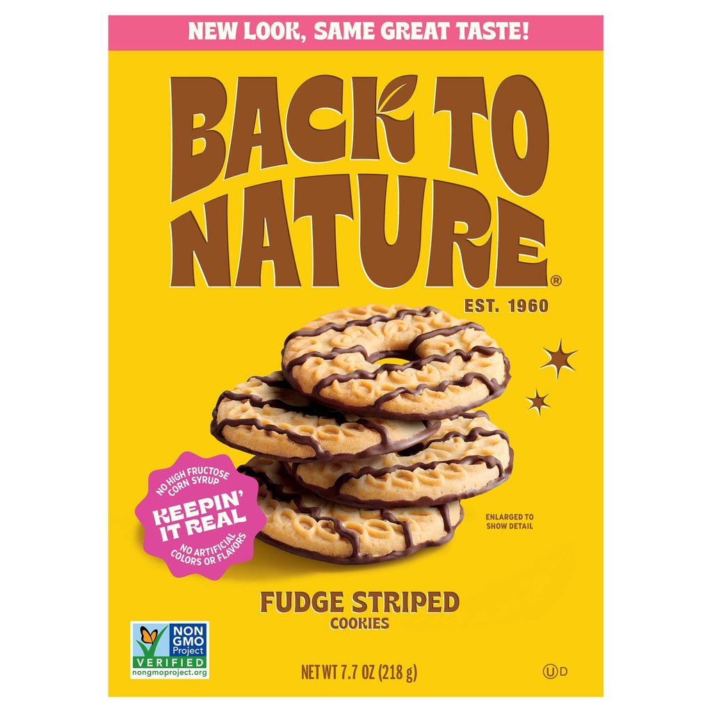Back to Nature Fudge Striped Cookies, 7.7 oz (Case of 6)