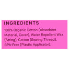 The Honey Pot Regular Unscented Tampons with Plastic Applicator, 18 ct