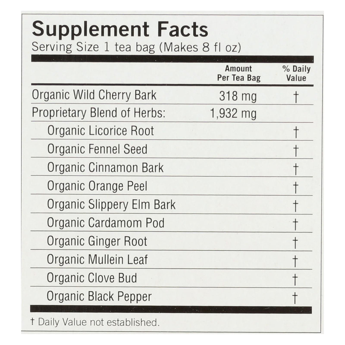 Yogi Tea Organic - Throat Comfort - Caffeine Free - 16 Tea Bags