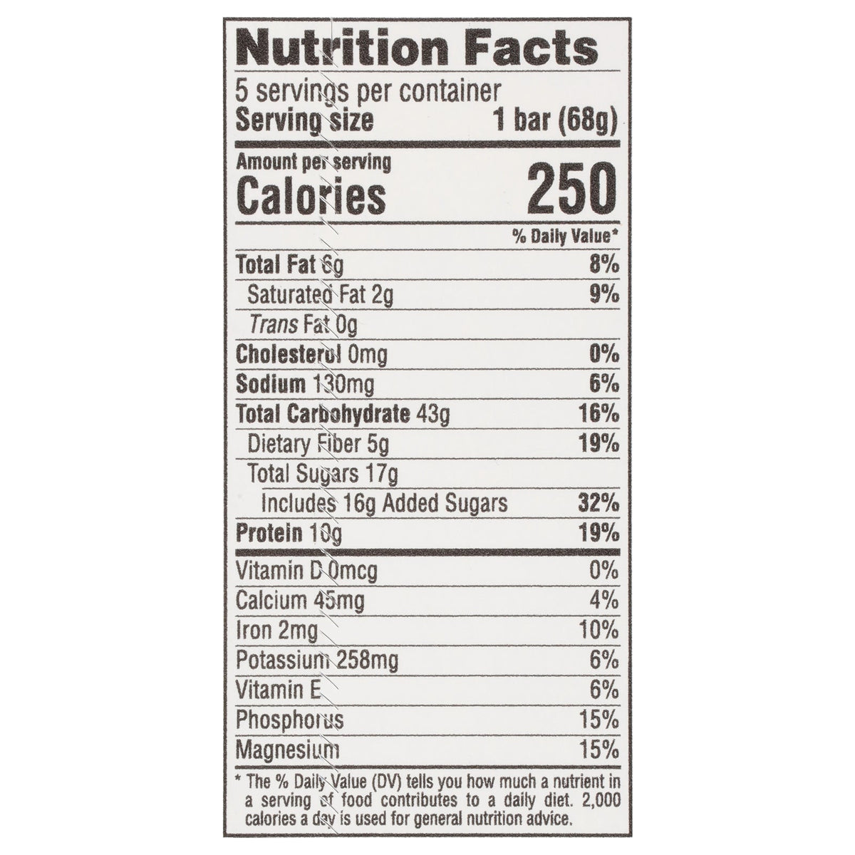 Clif Bar Chocolate Chip Energy Bar, 5 x 2.4 oz (Case of 9)