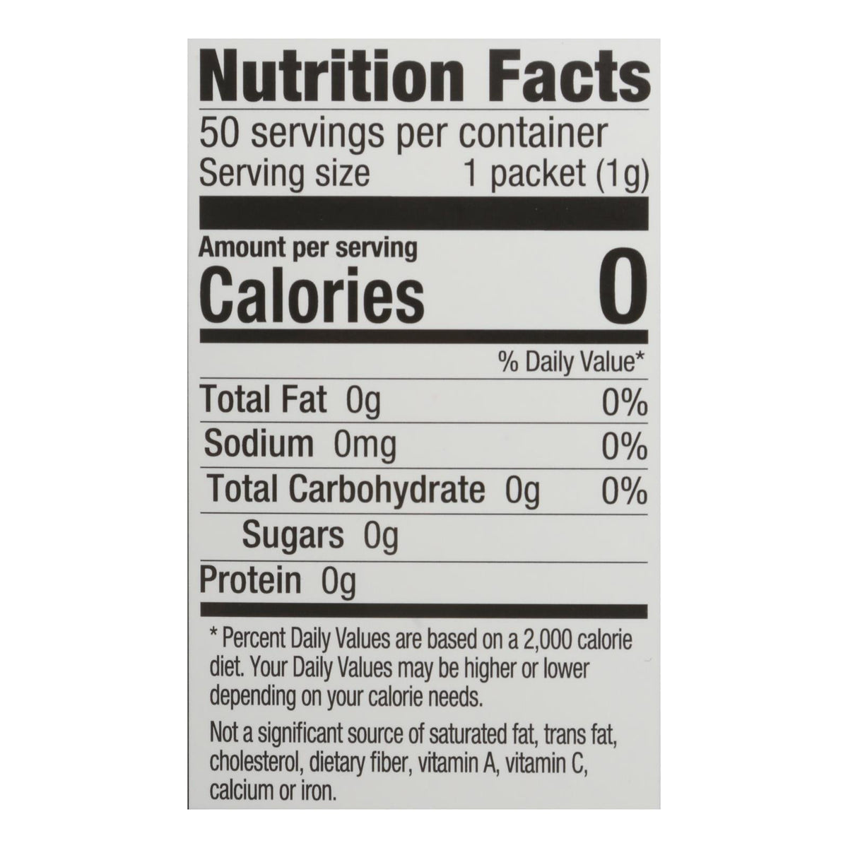 Stevita Organic Original Stevia Packets, 50 Packets (Case of 6)