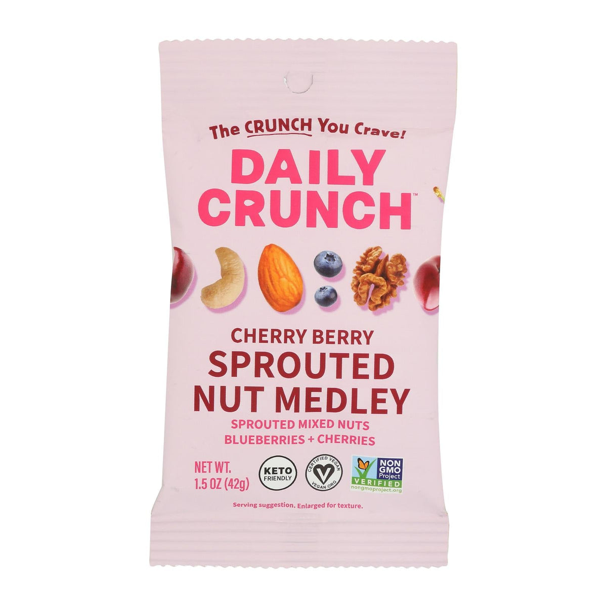 Daily Crunch Cherry Berry Medley Mixed Nuts, 1.5 oz (Case of 8)