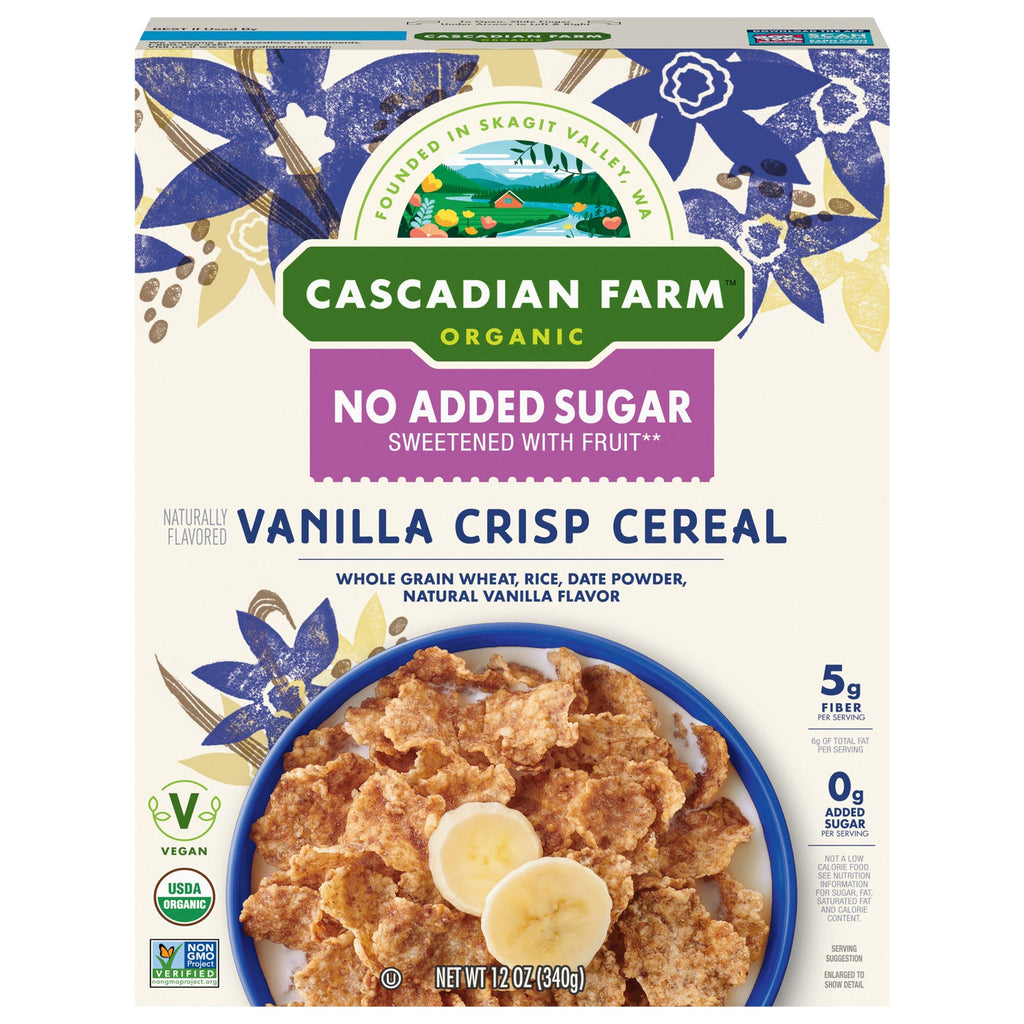 Cascadian Farm Organic Vanilla Crisp Cereal, 12 oz (Case of 10)