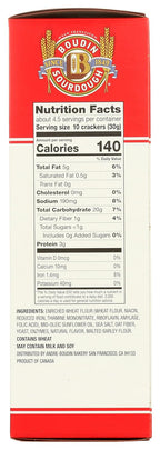 Boudin Sourdough Twice Baked Crackers, 5 oz (Case of 12)