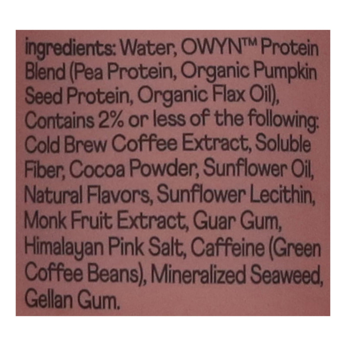 OWYN Mocha Double Shot Protein Coffee, 12 fl oz (Case of 12)
