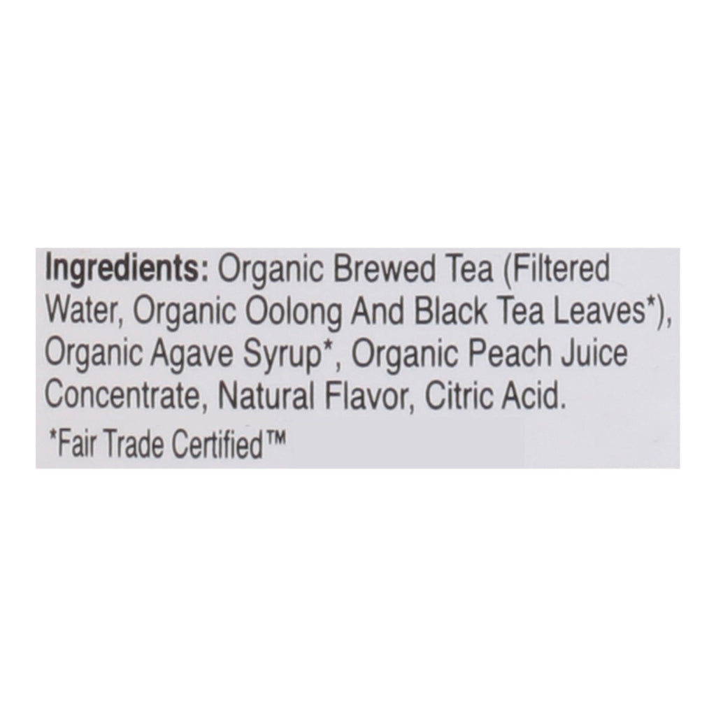 Just Ice Tea Organic Peach Oolong Tea, 16 fl oz (Case of 12)