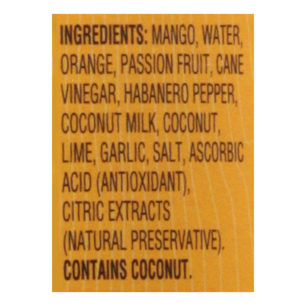 Woodstock Mango Coconut Habanero Sauce, 9.7 fl oz (Case of 12)