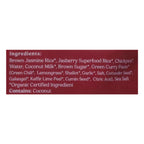 Jasberry Organic Green Curry Superfood Rice, 7.05 oz (Case of 6)