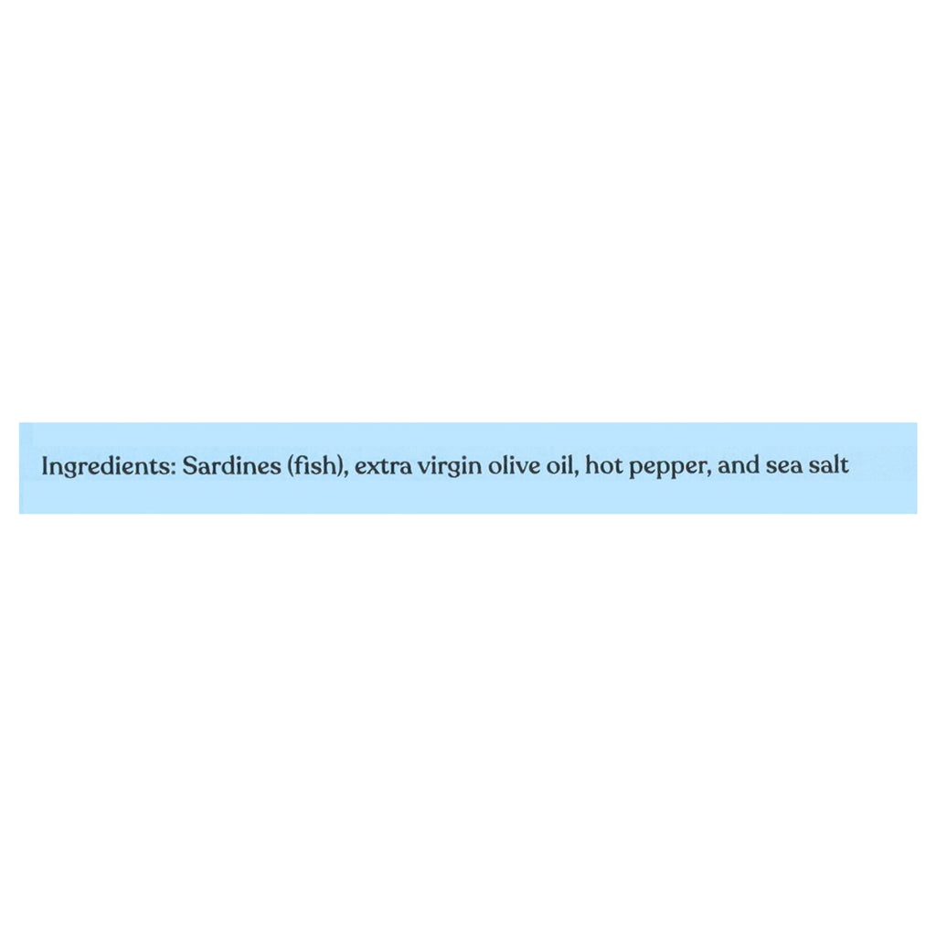 Fishwife Sardines with Hot Pepper, 4.2 oz (Case of 12)