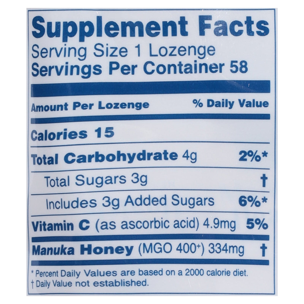 Manuka Health MGO 400+ Manuka Honey Lemon Ginger Lozenges, 58 ct