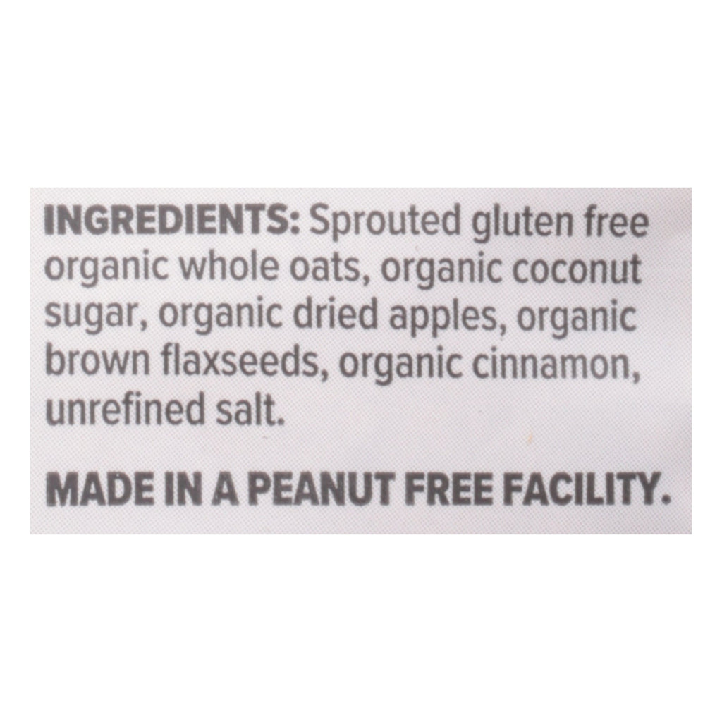 One Degree Organic Foods Sprouted Apple Cinnamon Oatmeal, 18 oz (Case of 6)
