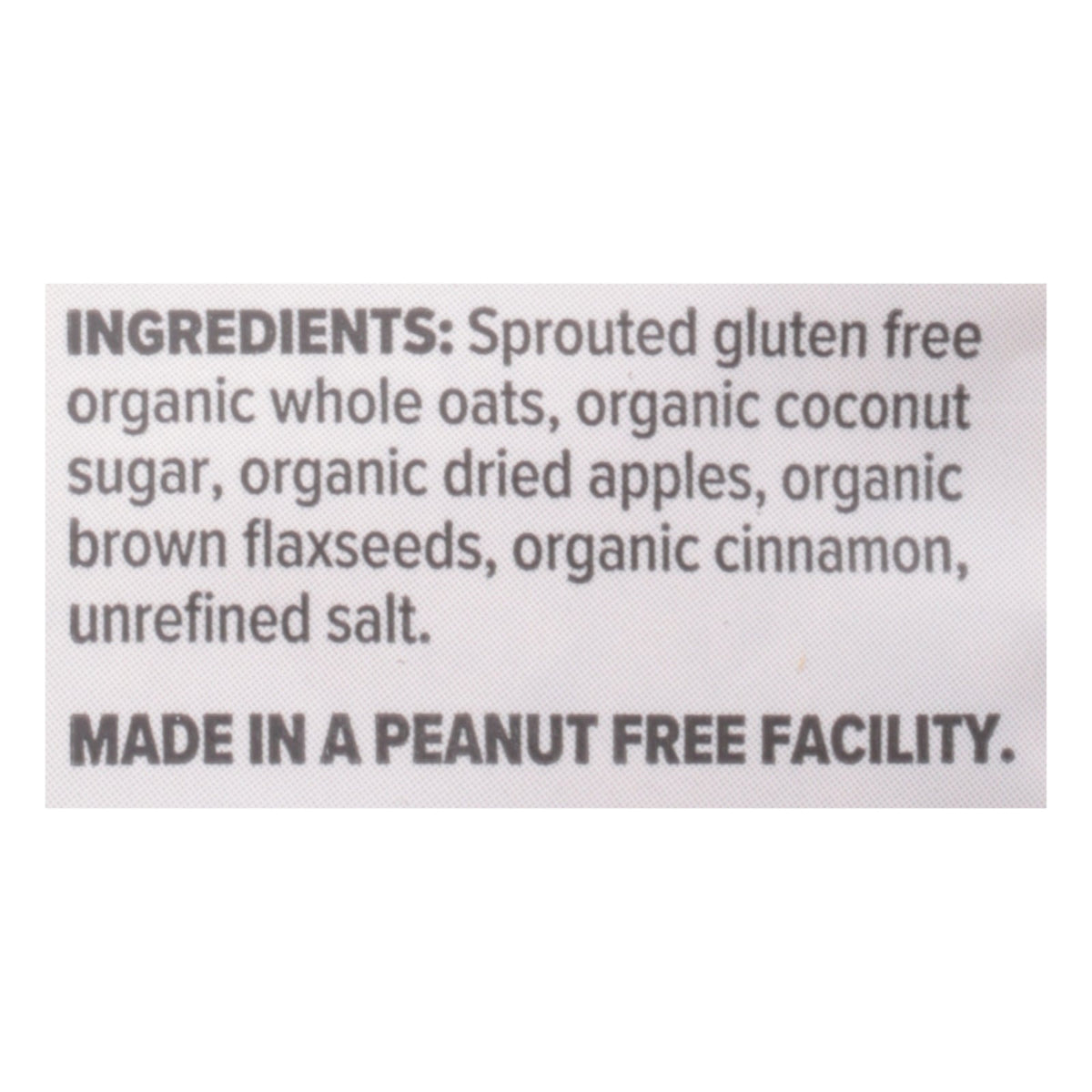 One Degree Organic Foods Sprouted Apple Cinnamon Oatmeal, 18 oz (Case of 6)