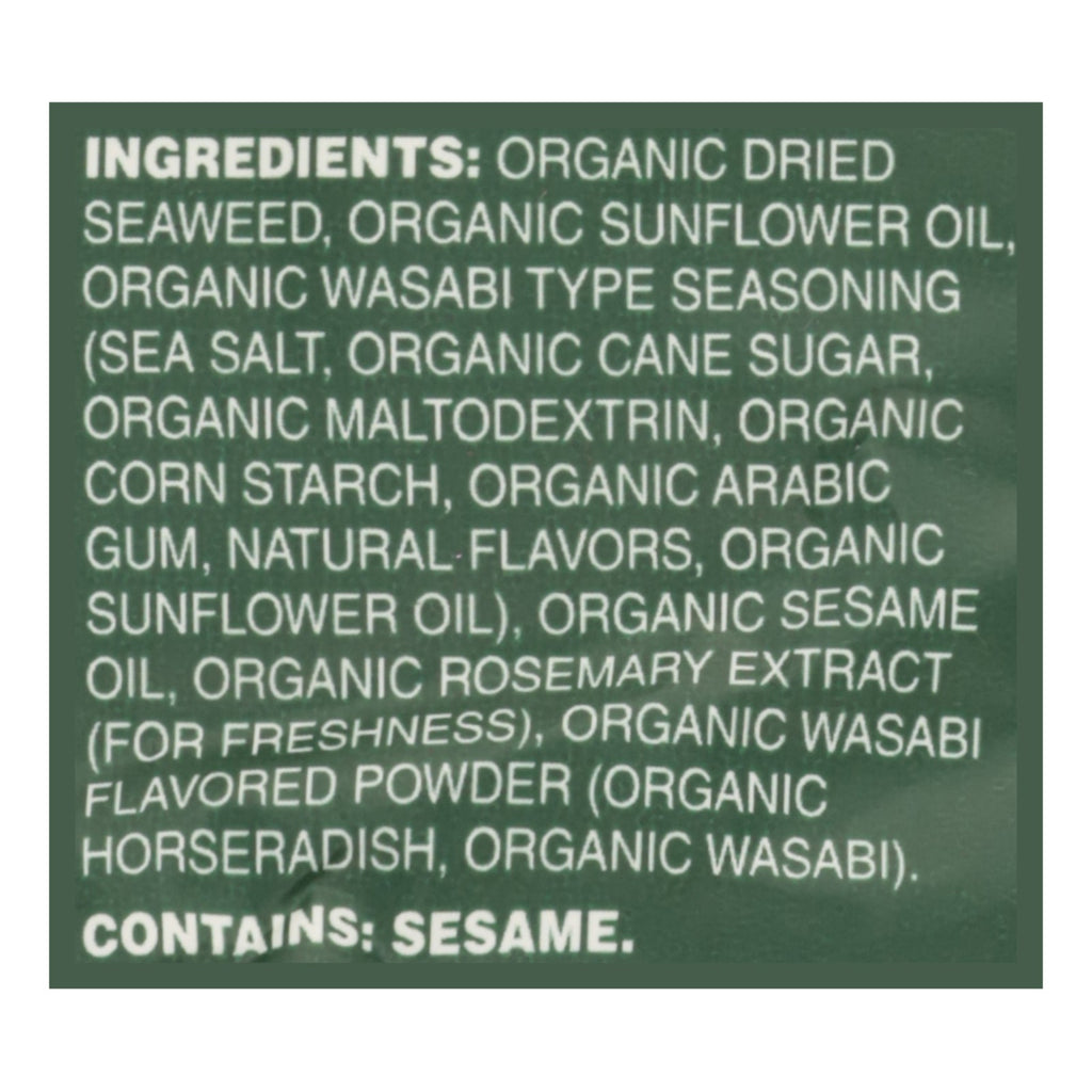 Bibigo Organic Wasabi Seaweed Snack, 0.35 oz (Case of 12)