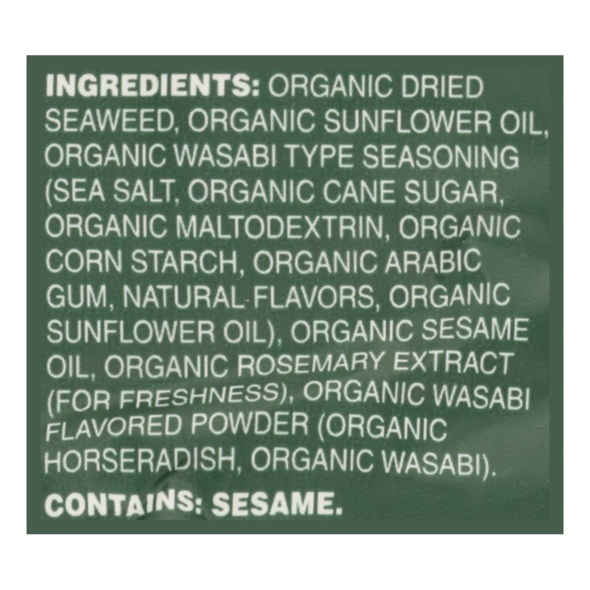 Bibigo Organic Wasabi Seaweed Snack, 0.35 oz (Case of 12)