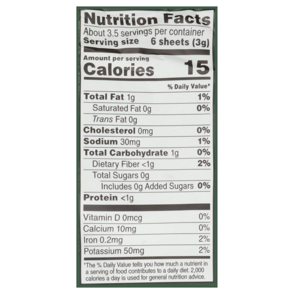 Bibigo Organic Wasabi Seaweed Snack, 0.35 oz (Case of 12)