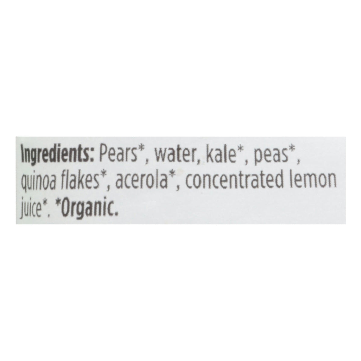 Love Child Organics Pears, Kale & Peas Puree, 4 oz (Case of 12)