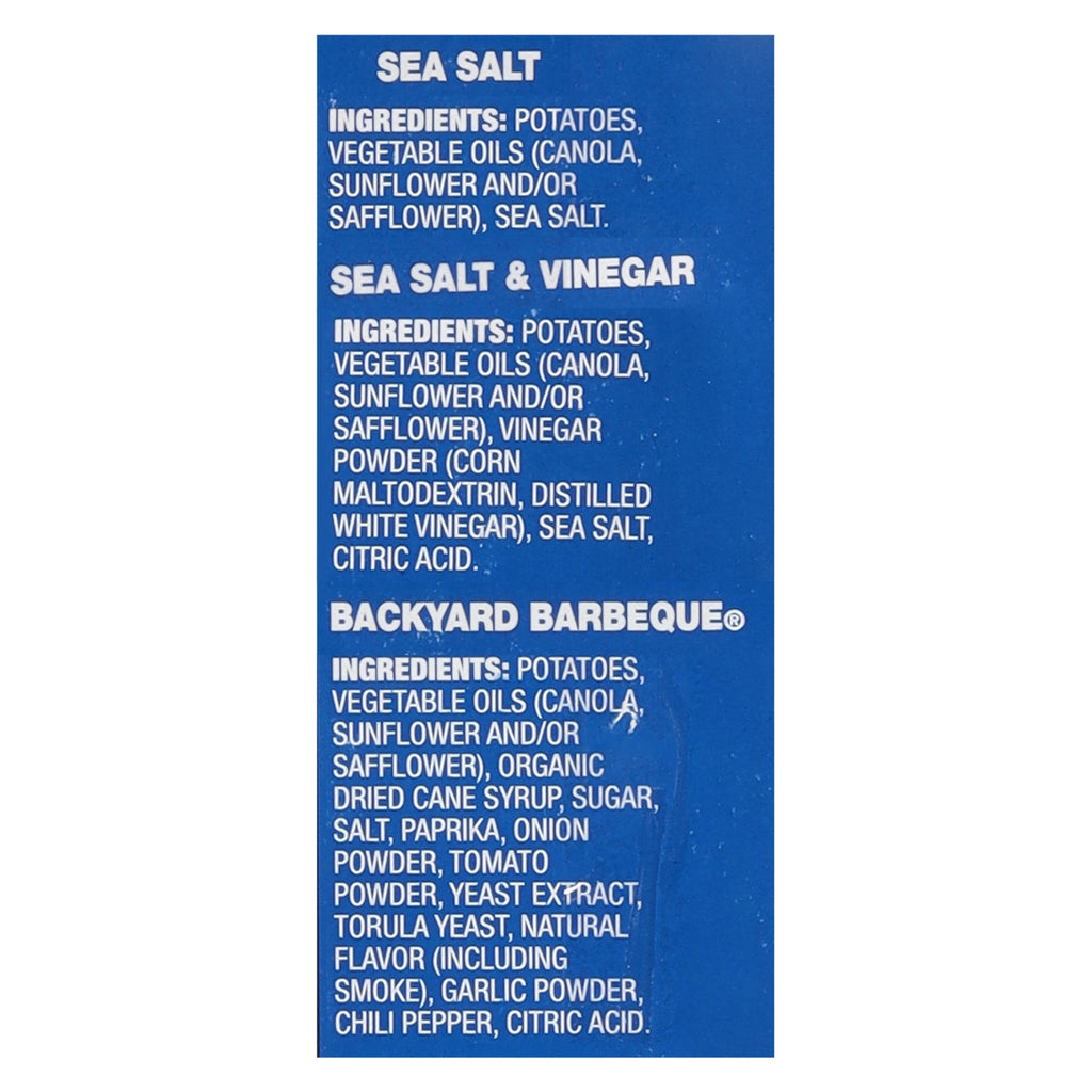 Kettle Brand Sea Salt & Vinegar and BBQ Potato Chips Variety Pack, 20 x 1 oz (Case of 4)