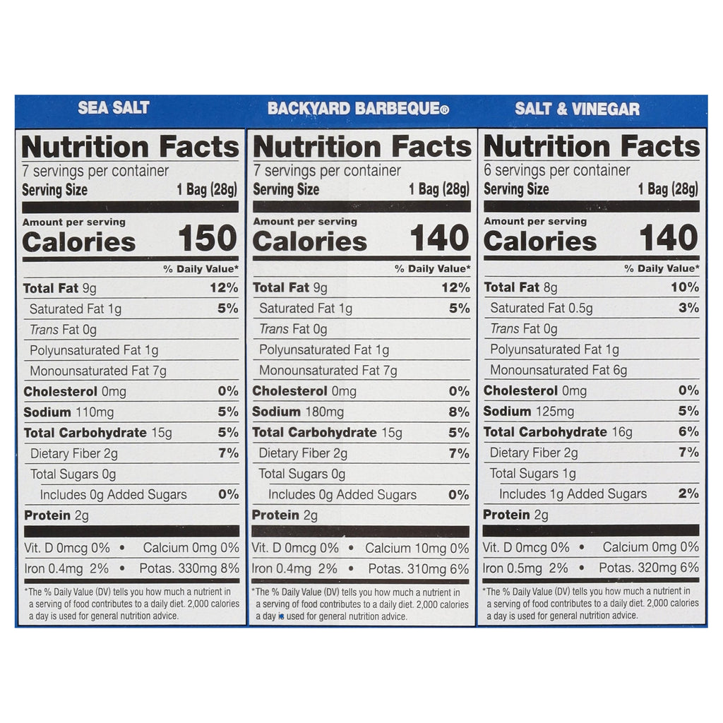 Kettle Brand Sea Salt & Vinegar and BBQ Potato Chips Variety Pack, 20 x 1 oz (Case of 4)