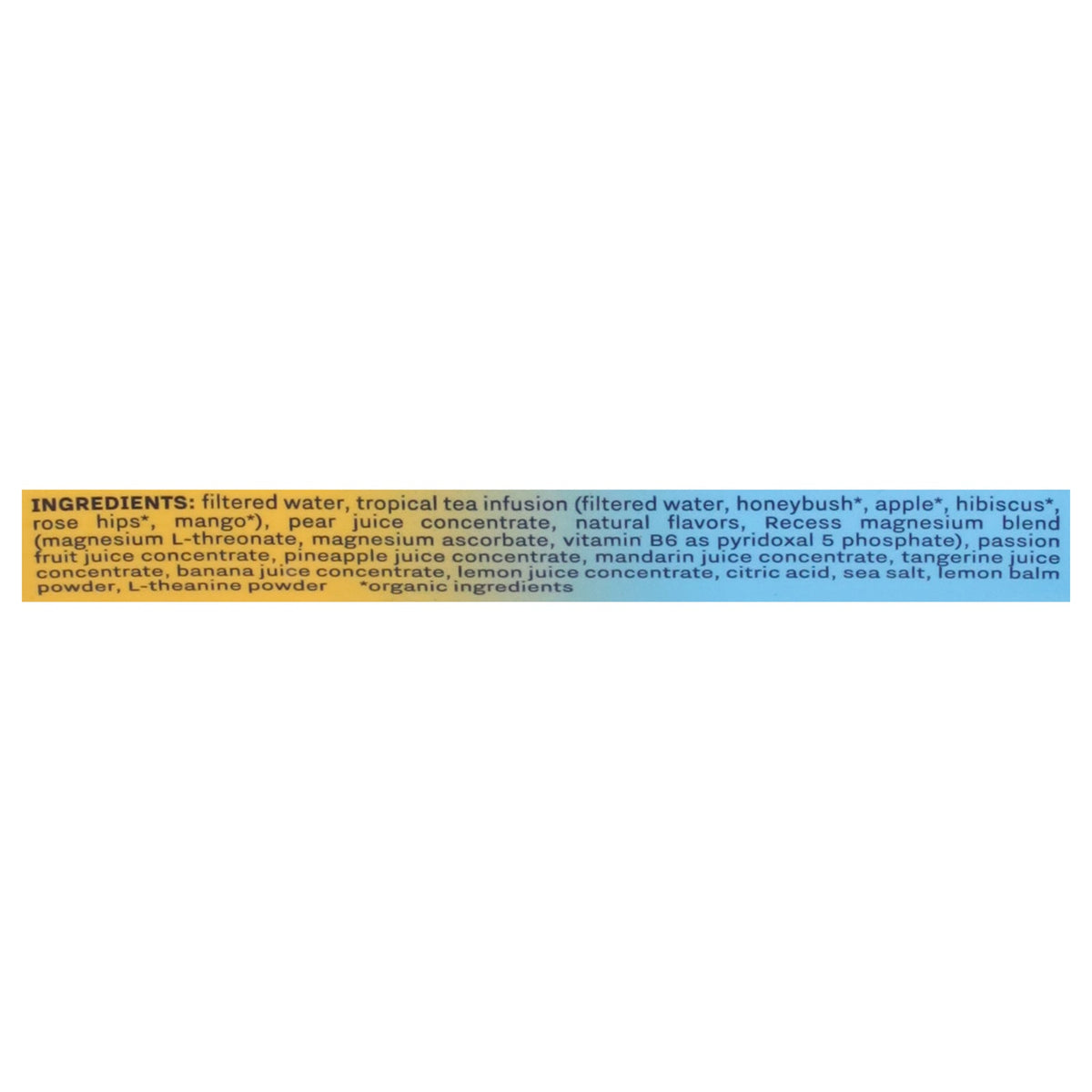 Recess Tropical Bliss Magnesium Sparkling Water, 12 fl oz (Case of 12)