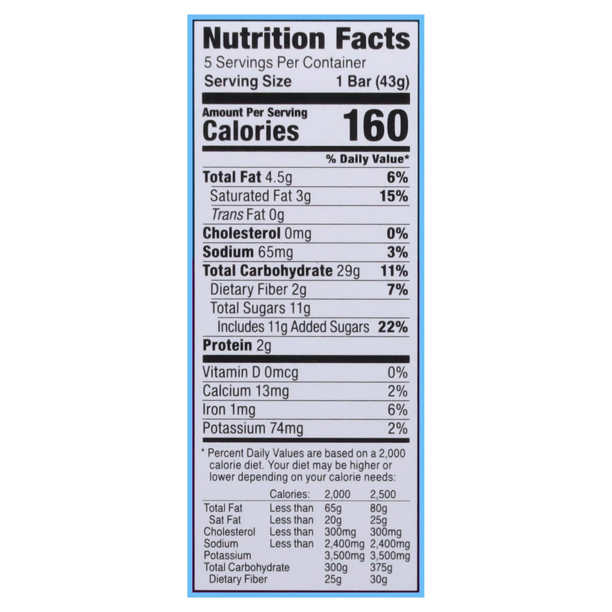 Bobo's Original Fig Bar, 5 x 1.5 oz (Case of 6)